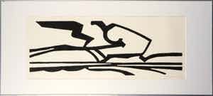 Paul Overhaus - Houtsnede op Japans papier, Boven wad III - Ingelijst (Groot) verkocht voor € 35!