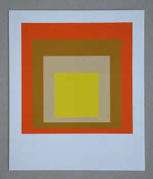 Josef Albers - Homage to the Square - Yes Sir - Zeefdruk in 4 kleuren - 1971 kopen? Bied vanaf 120!