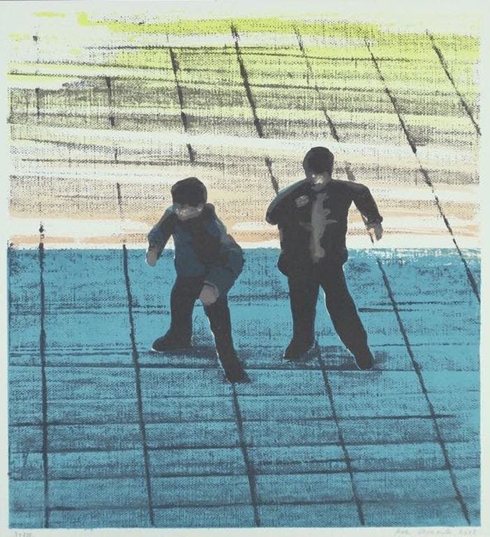 Koen Vermeule - Koen Vermeule: Zeefdruk, Twee jongens verkocht voor € 40!