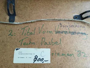 Rein van Briemen - "Vormdoorbreking" | surrealistische pasteltekening (1981) - ingelijst kopen? Bied vanaf 59!