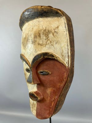 Teke - 210864 - Old Tribal used African Teke mask - Congo. kopen? Bied vanaf 45!