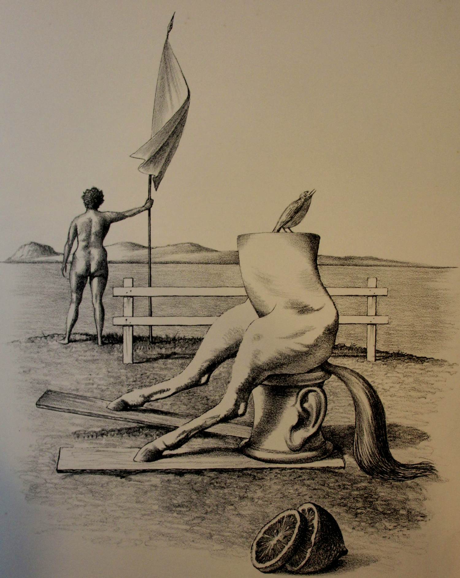 Joop Moesman - Litho: op wacht - 1979 verkocht voor € 195!