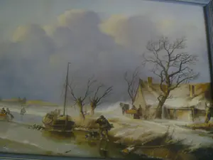 Peter Meuleners - prachtig schilderij - winterlandschap kopen? Bied vanaf 44!