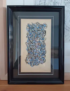 Theo Wolvecamp - Abstracte compositie in blauw kopen? Bied vanaf 200!