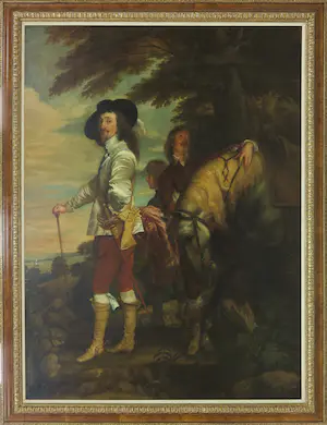 Arnold van de Laar - Olieverf op doek, Le Roi à la Chasse naar Anthony van Dyck - Ingelijst (Monumentaal formaat!) kopen? Bied vanaf 2000!