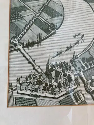 Maurits Cornelis Escher - " Dag en Nacht " (Oudekerk a/d/ Amstel), Litho kopen? Bied vanaf 90!