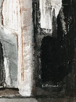 Gerard Princee - Silhouetten - Gouache op rijstpapier - origineel werk kopen? Bied vanaf 250!