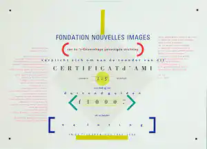 Ootje Oxenaar - Zeefdruk, Certificat d'ami (Amis Nouvelles Images) vendu pour 7€ !