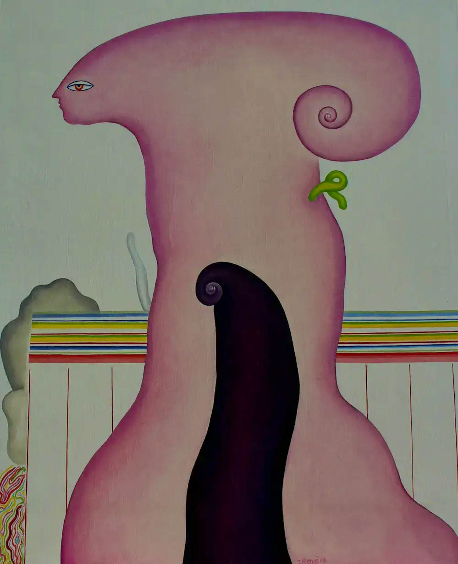 Jörg Remé - Olieverf op doek - 1969(groot!) kopen? Bied vanaf 895!