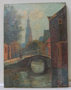 Gerard Delfgaauw - Stadsgezicht onder de naam H.v.Gessel kopen? Bied vanaf 65!