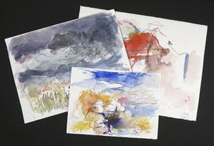 Franscz Witte - Lot van drie aquarellen, Diverse voorstellingen / landschappen kopen? Bied vanaf 1!