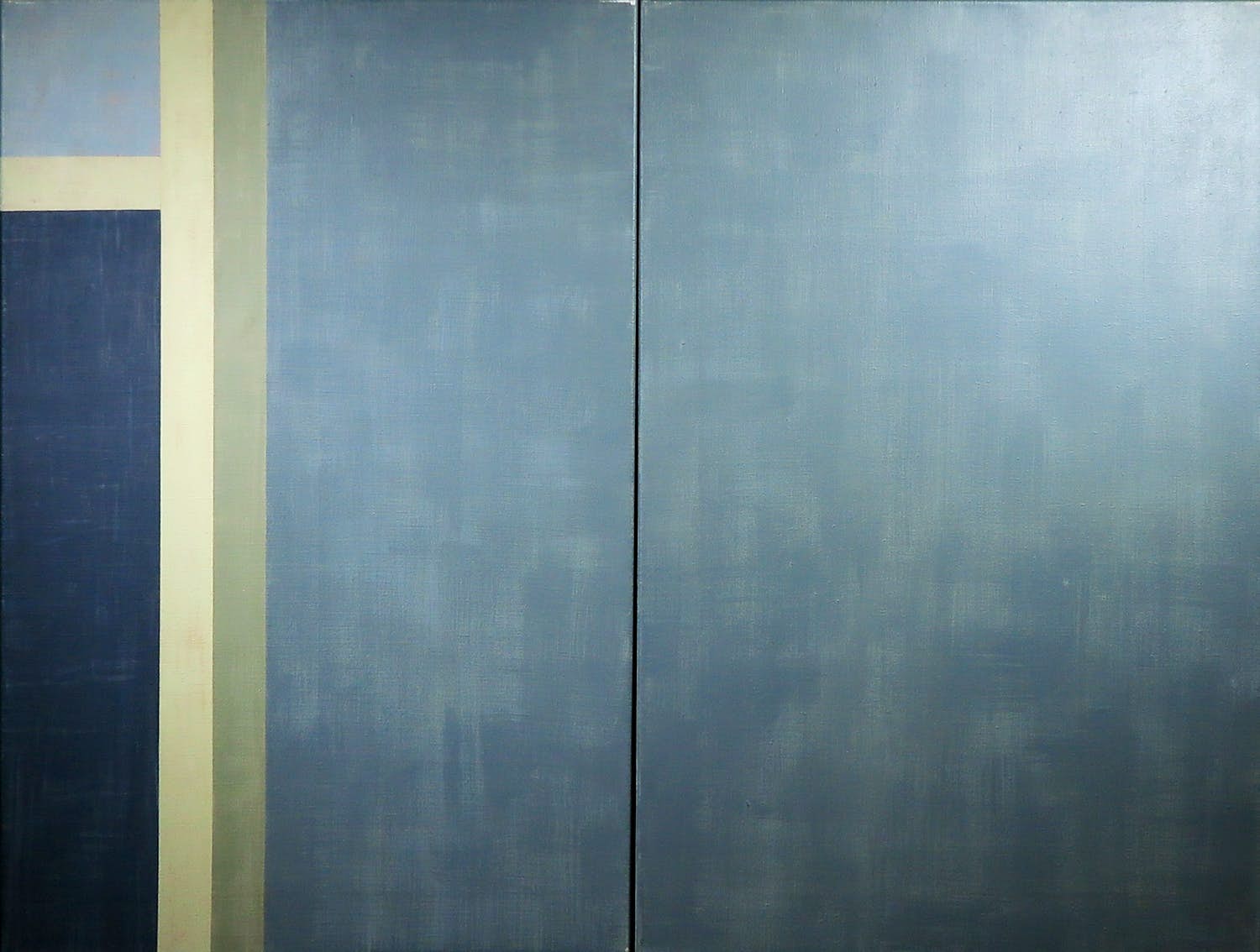 Rien Monshouwer - Acryl op doek, Tweeluik zonder titel verkocht voor € 100!