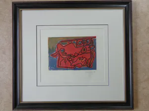 Corneille - ABSTRACTIE / KLEURETS / 83x91cm / KADER / SIG / 1988 / GROOT FORMAAT kopen? Bied vanaf 125!