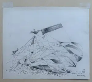 Theo Beerendonk - Potloodtekening op papier | '27 juli 1972 | 1972 kopen? Bied vanaf 60!