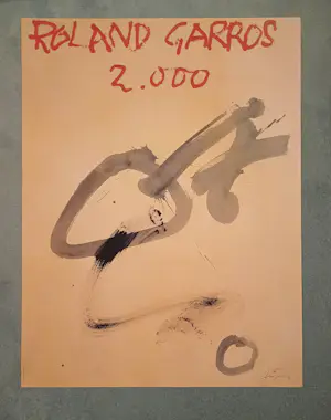 Antoni Tapies - In druk gesigneerde affiche voor Roland Garros 2000 kopen? Bied vanaf 25!