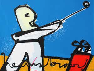 Herman Brood - zeefdruk: golfer verkocht voor € 1!