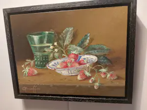 Thomas Heesakkers - Stilleven - roemer en schaaltje aardbeien kopen? Bied vanaf 150!