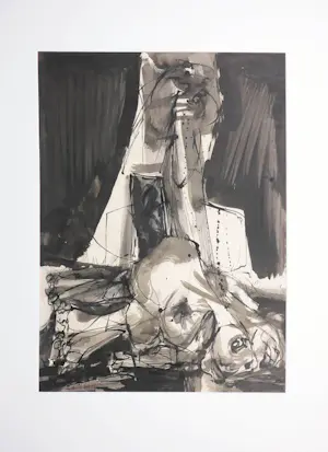 Aart Roos - Pentekening, Zonder titel kopen? Bied vanaf 1!