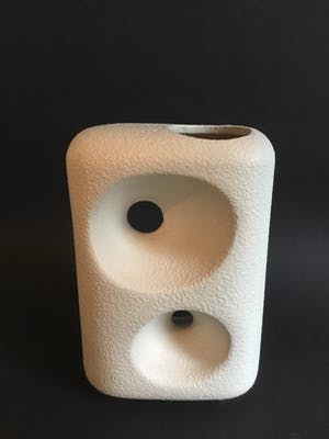 Bertoncello - Witte keramiek vaas met 2 gaten kopen? Bied vanaf 1!