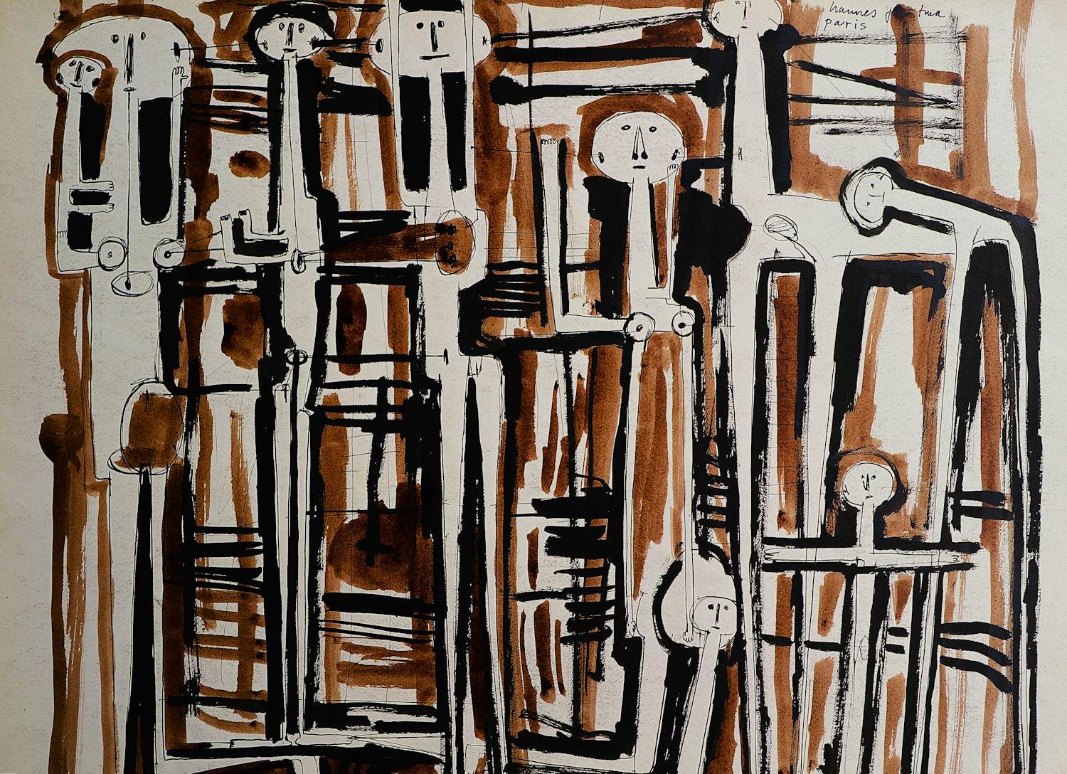 Hannes Postma - Zeldzame 1957 - Parijs periode - gem. techniek "generation retrouvée I" kopen? Bied vanaf 84!