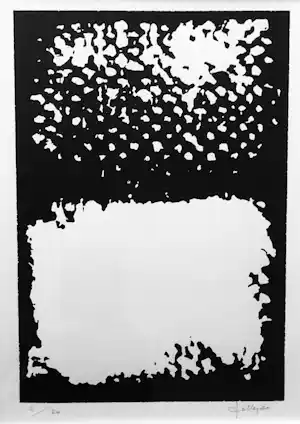 Buy JCJ VANDERHEYDEN - zeefdruk ‘zonder titel’ - oplage 30 ex - ingelijst? Bid from 275!