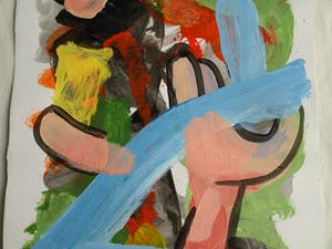 Peter Klashorst - Acrylverf op papier – Abstract 13 - 2016 kopen? Bied vanaf 35!