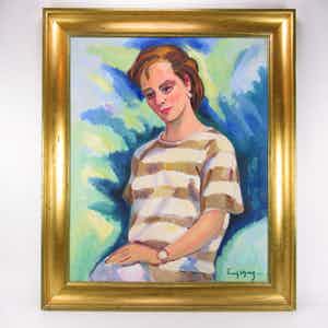Freek van den Berg - Portret van een Jonge Vrouw sold for € 170!