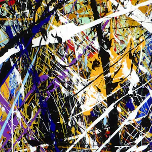 Jean-Jacques Marie - Création abstraite colorée avec projections A169 kopen? Bied vanaf 620!