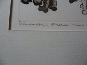Helen van der Deen - Kleuren zeefdruk. Titel, "laat de was maar waaien". kopen? Bied vanaf 20!