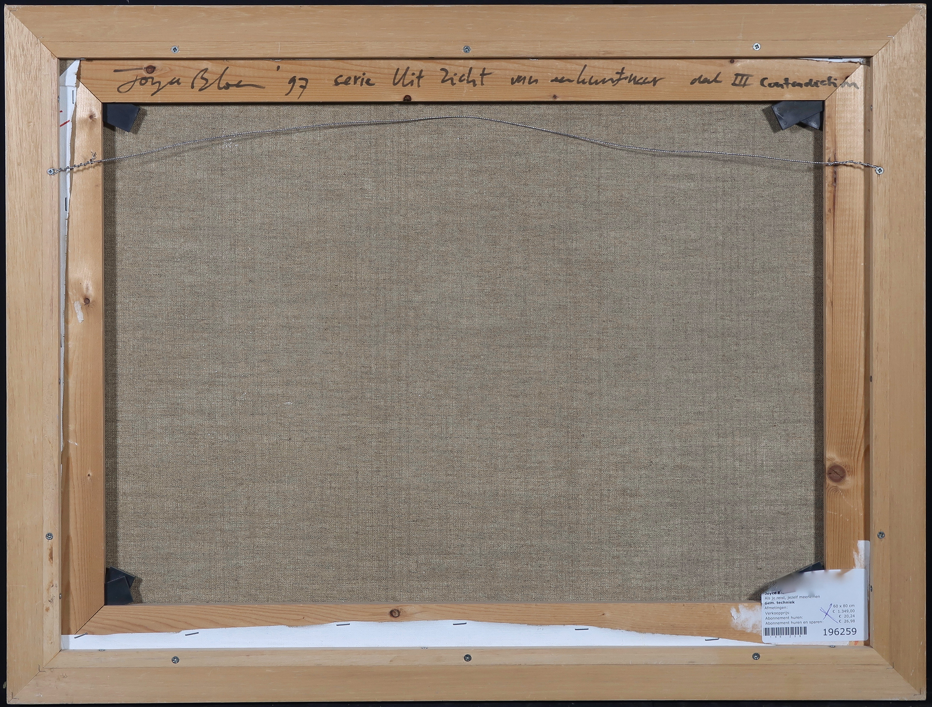 Joyce Bloem - Acryl op doek, Als je reist, jezelf meenemen - Ingelijst kopen? Bied vanaf 100!