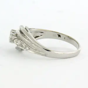 14k witgouden ring bezet met briljant en single cut geslepen diamant tot. 0.35ct kaufen? Bieten Sie von 625!