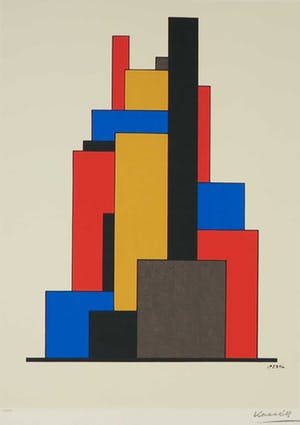 Lajos Kassak - Zeefdruk, Constructivistische voorstelling kopen? Bied vanaf 200!