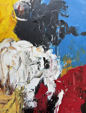 Jan van Ginneke - Olieverf op board: 'Abstracte compositie' kopen? Bied vanaf 355!