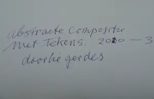 Doorlie Gerdes - Ingelijste potloodtekening , Tekens – 2020 - Lijst, 53 x 43 cm. kopen? Bied vanaf 100!