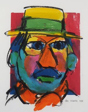 Ellen Meuwese - Gemengde techniek op papier, Portret - Ingelijst kopen? Bied vanaf 1!