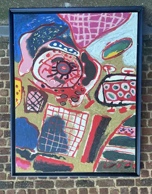 Corneille - Terragrafie op canvas De eerste regen - Editie van 60 exemplaren. kopen? Bied vanaf 990!