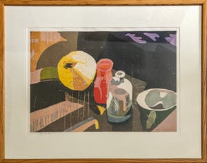 Vincent van Ojen - Stilleven - citroen met glaswerk op tafel kopen? Bied vanaf 80!