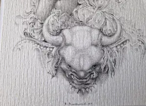 Raymond Bertrand - twee mooie (sur)realistische potlood/inkt tekening "naakten" gesigneerd kopen? Bied vanaf 67!