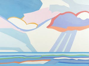 Paul Overhaus - Regen op komst - Groot Olieverfschilderij kopen? Bied vanaf 300!