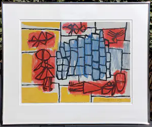 Corneille - Banlieue, litho (netjes ingelijst) kopen? Bied vanaf 275!