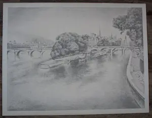 Wim Schuhmacher - Litho:Ile de la Cité - 1947 kopen? Bied vanaf 50!