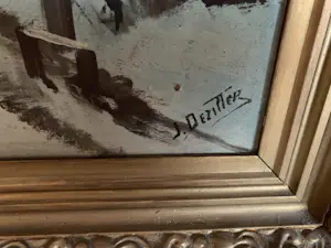 Joseph Dezitter - House in snow landscape kopen? Bied vanaf 50!