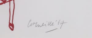 Corneille - Litho, Zonder titel, uit Femme de Nuit et d'Aube - Ingelijst kopen? Bied vanaf 200!