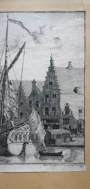 Johannes Swertner - Gesigt bij de Melkbrug over 't Spaarne binnen Haarlem. kopen? Bied vanaf 190!