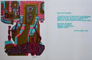 Jan Battermann - Linosnede: De hond Kommer - 1975 kopen? Bied vanaf 45!