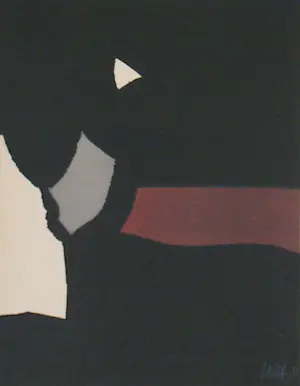 Nicolas de Staël - Composition sur fond noir - 1958 - Lithografie gesigneerd en gedateerd kopen? Bied vanaf 250!