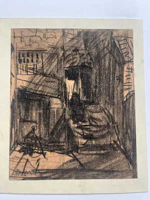 Kees van Dongen - Figuren in een Oosterse steeg kopen? Bied vanaf 650!