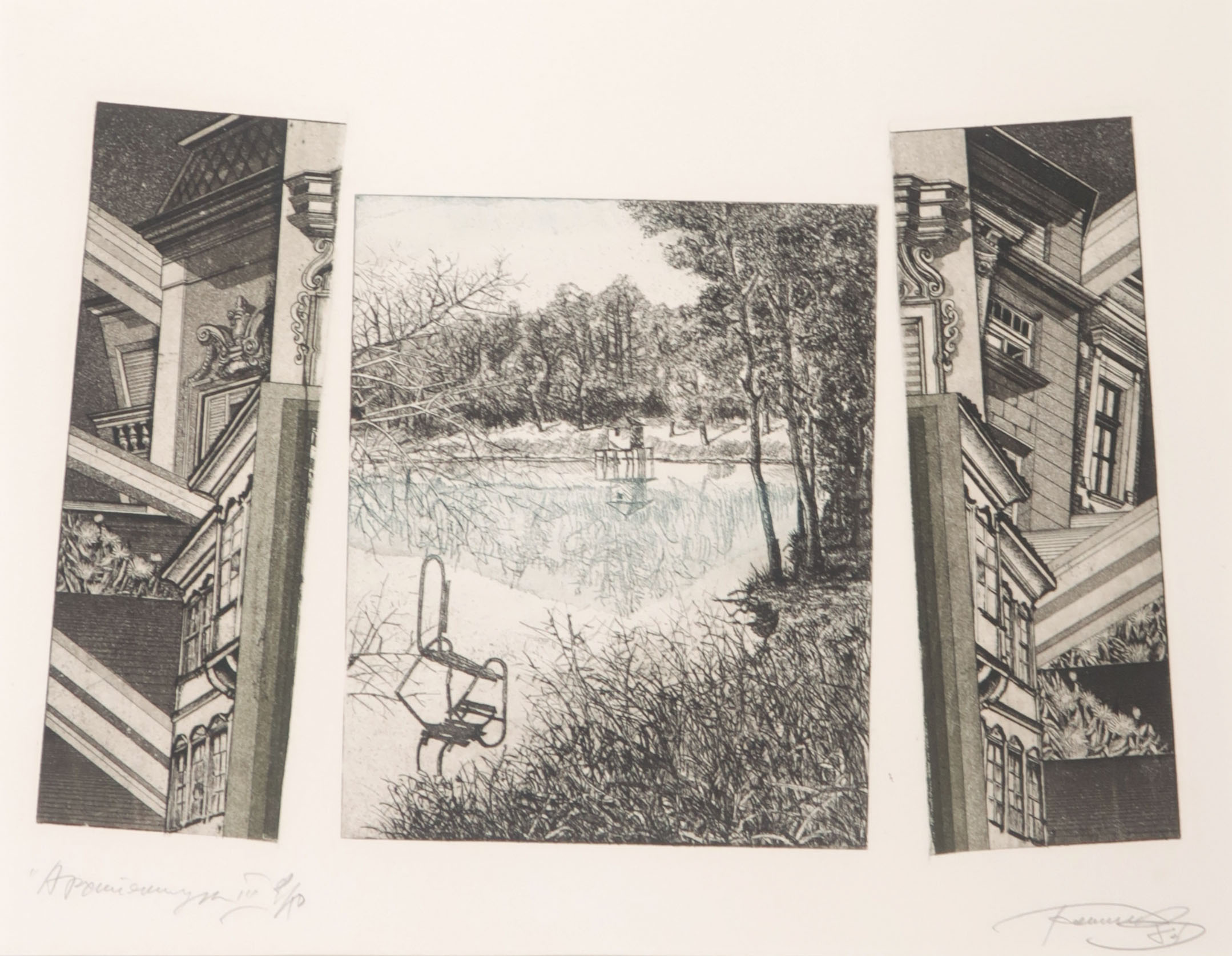 Niet of onleesbaar gesigneerd - Ets, Sfeerimpressie kopen? Bied vanaf 1!