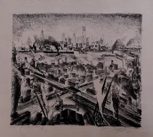 Adriaan Lubbers - Skyline New York 1930 kaufen? Bieten Sie von 275!