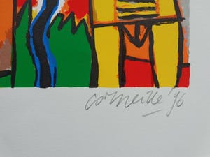 Corneille - ORANJE KAT / KLEURZEEFDRUK / 56x38cm / SIG / 1996 kopen? Bied vanaf 125!